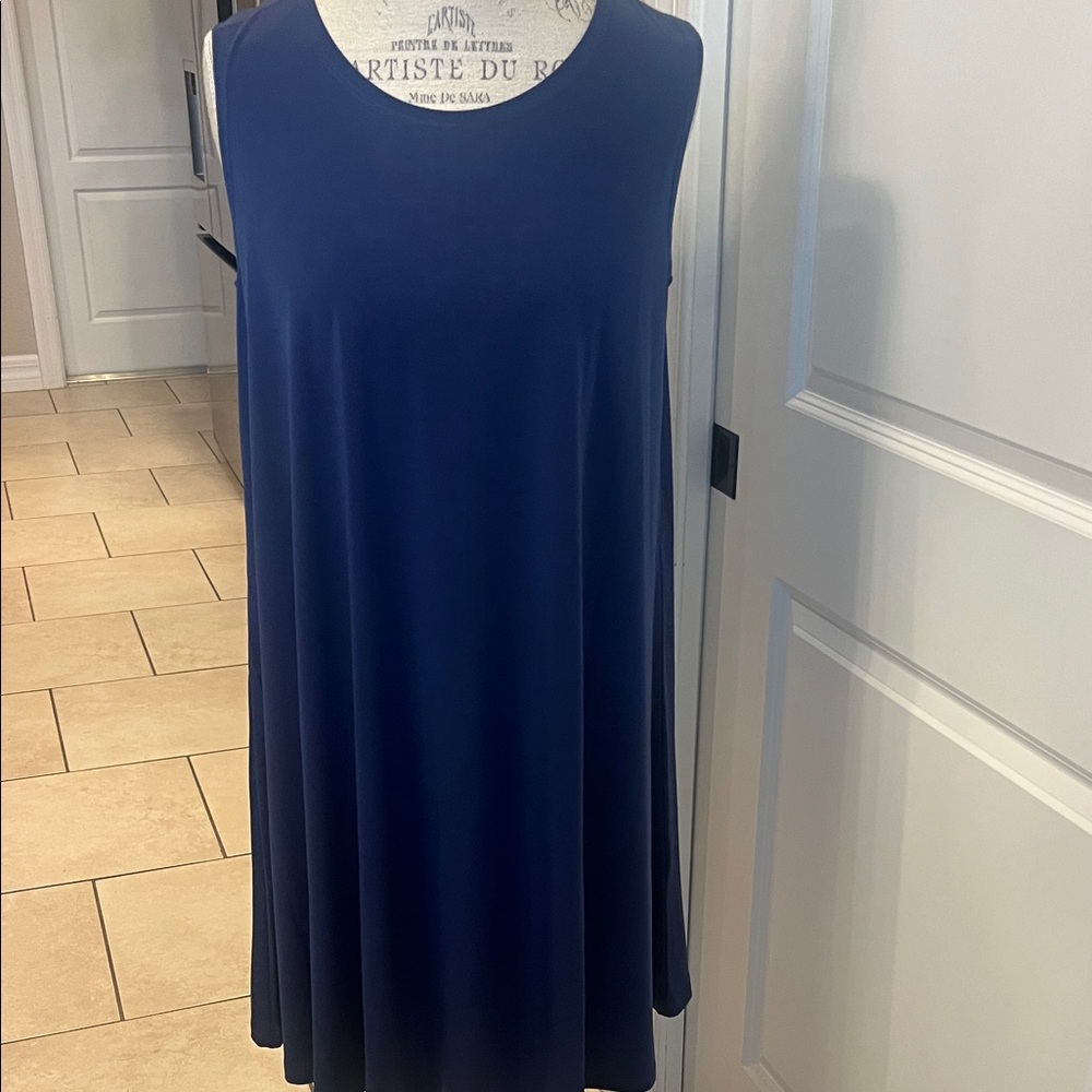 NWT Kozan navy vogue sleeveless midi Dulce Dress size L